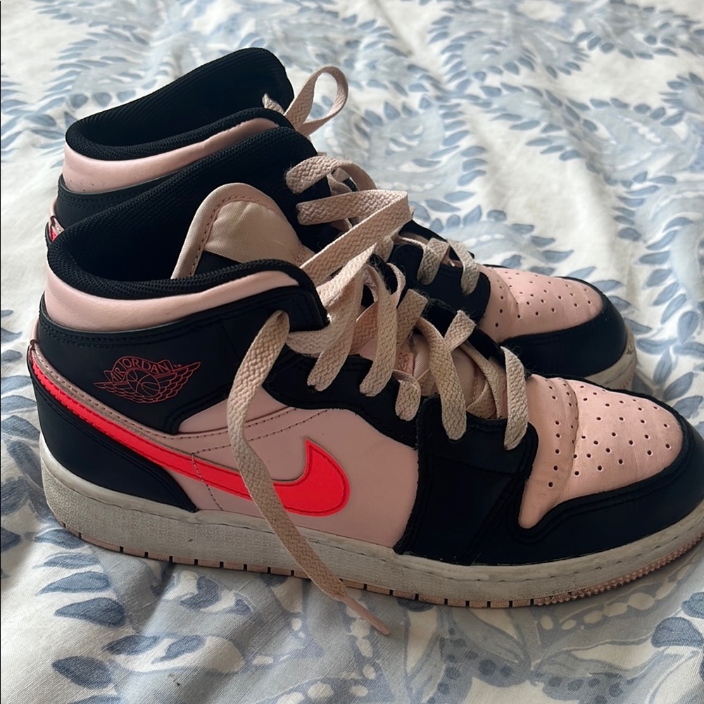 Nike Kids' Air Jordan’s Black and Pink Sneakers